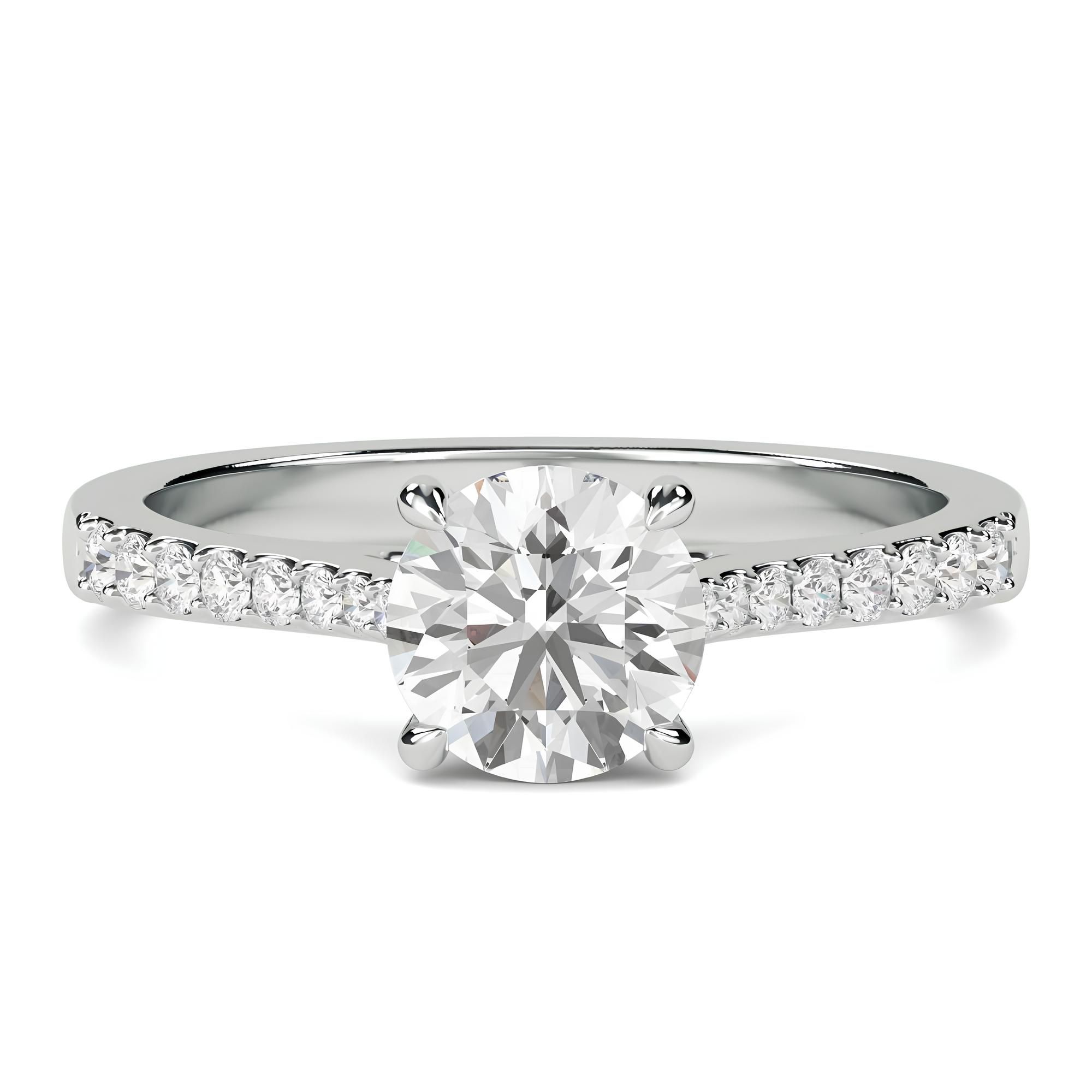 Solitaire Round Cut Diamond Engagement Ring