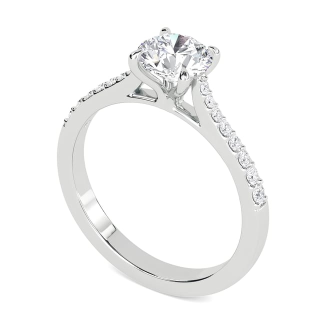 Solitaire Round Cut Diamond Engagement Ring